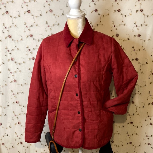 CHARTER CLUB snap front jacket Red Small petite - Picture 2 of 8